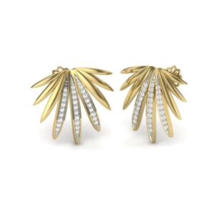 Palm Leaf Diamond Earring